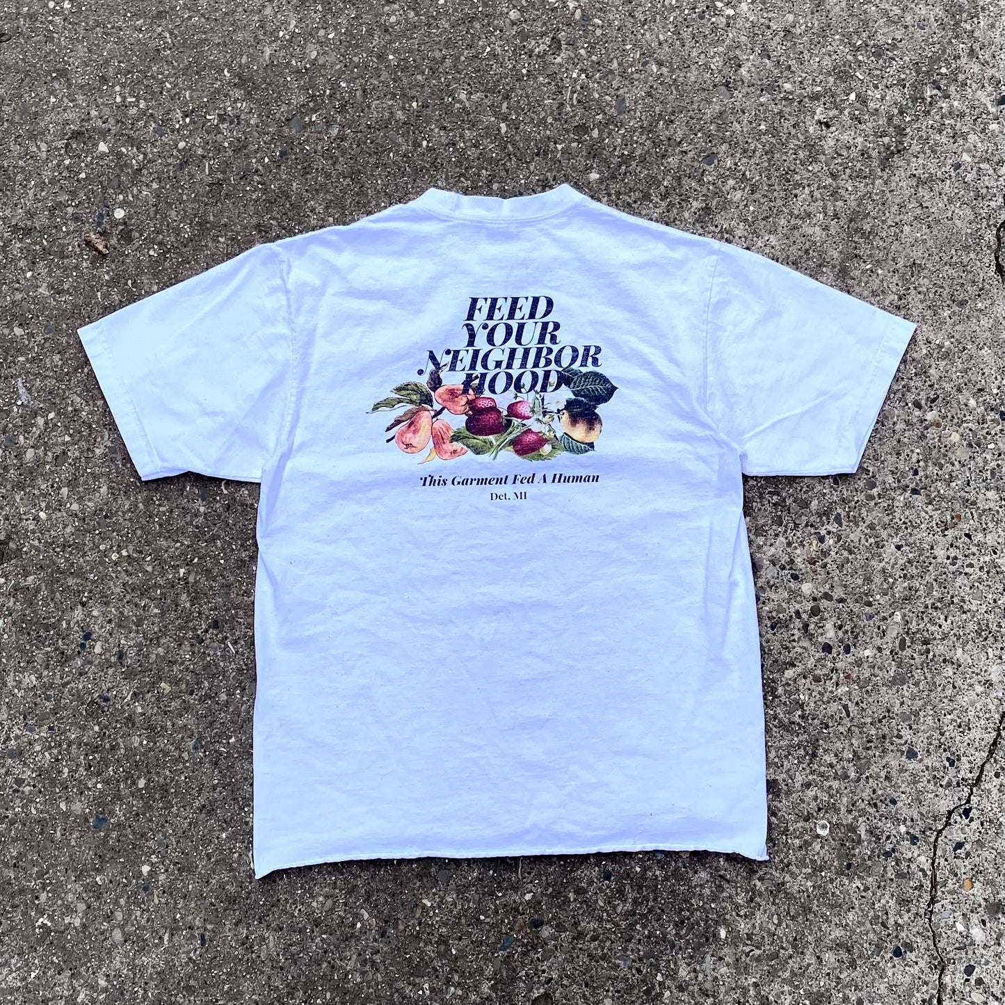 White “Slogan” T