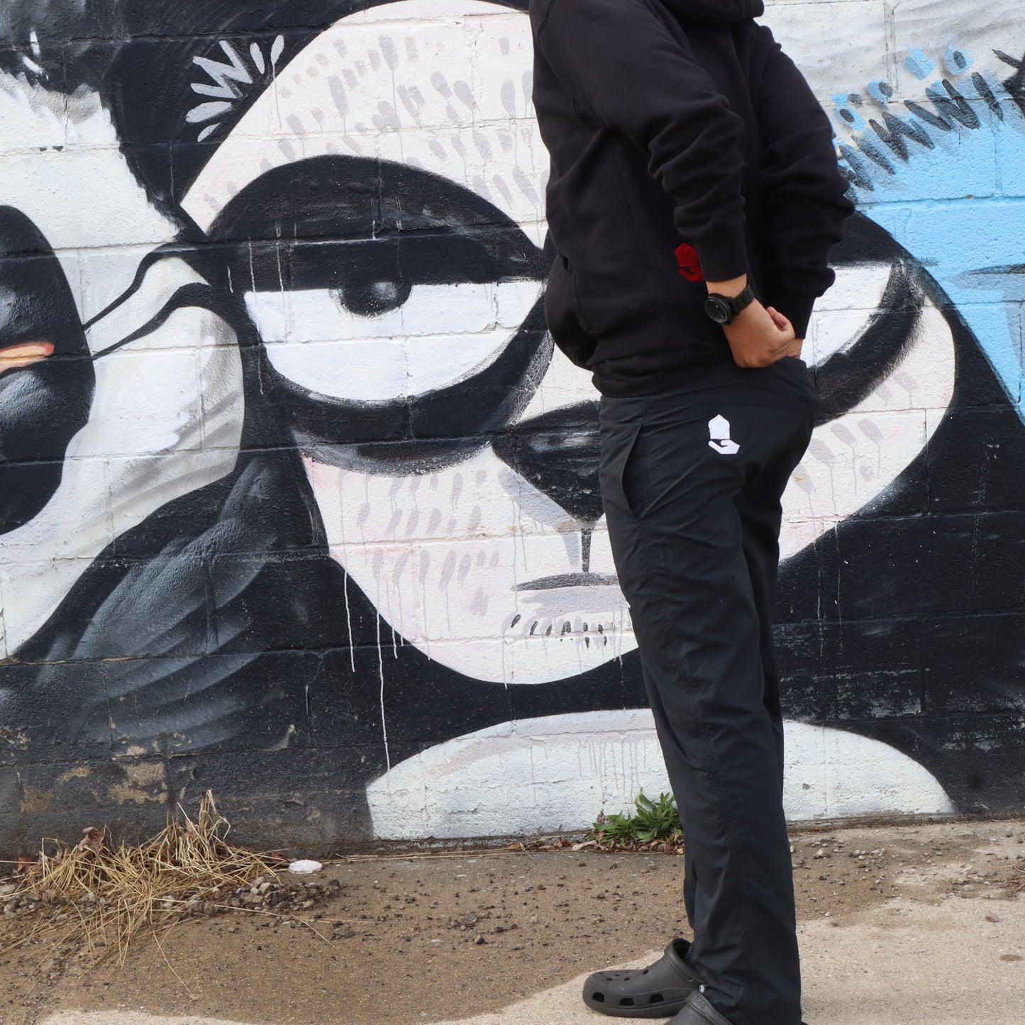 FYN Black Nylon Pant